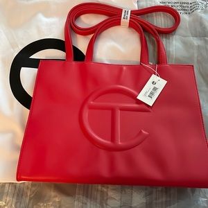 Medium red Telfar shopping bag